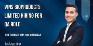 MSc Life Sciences QA Jobs at VINS Bioproducts Limited