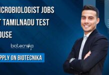 Microbiologist Jobs at TamilNadu Test House, Apply on Biotecnika