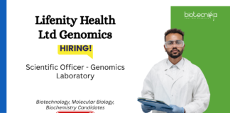 Biotechnology Jobs at Lifenity Health Ltd Genomics. Life Sciences Candidates Apply Now For the Scientific Officer Role.
