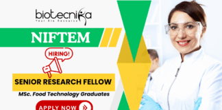 NIFTEM SRF recruitment for food technology jobs and research job opportunities