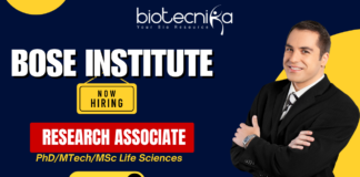 Research Associate Jobs at Bose Institute Recruitment for Life Science Candidates