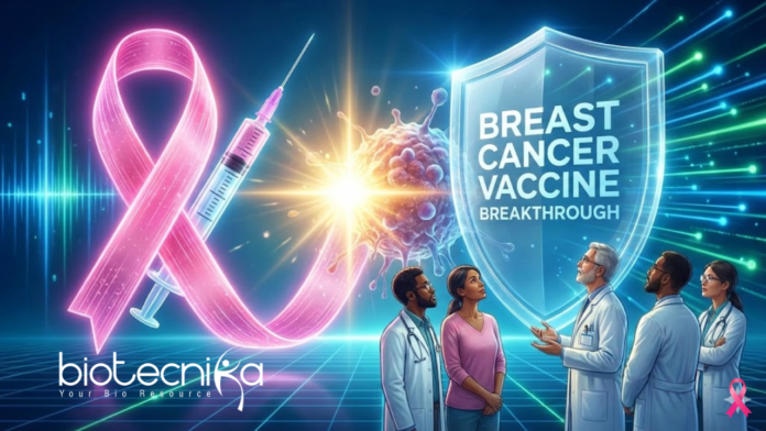Breast Cancer Vaccine Breakthrough Offers New Immunotherapy Hope breast cancer immunotherapy vaccine targeting triple-negative breast cancer and HER2-negative tumors