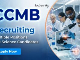 CCMB Recruitment announces Research jobs under CSIR projects in Hyderabad. Ideal for Candidates Seeking a Career in Life Science Research.