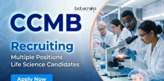 Research Jobs at CCMB – Life Science Candidates Apply Now CCMB Recruitment announces Research jobs under CSIR projects in Hyderabad. Ideal for Candidates Seeking a Career in Life Science Research.