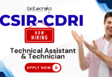CSIR-CDRI technical assistant and technician recruitment 2025 for life science jobs