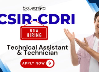 CSIR-CDRI technical assistant and technician recruitment 2025 for life science jobs