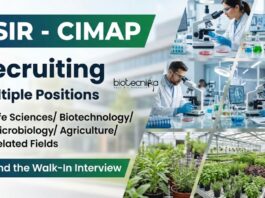CSIR CIMAP Recruitment: Attend the Walk-In Interview for Life Science Research Jobs CSIR CIMAP recruitment 2025 offers Walk-in Research Jobs for Life Science Candidates. Build a Strong Career in Life Science at CSIR-CIMAP.
