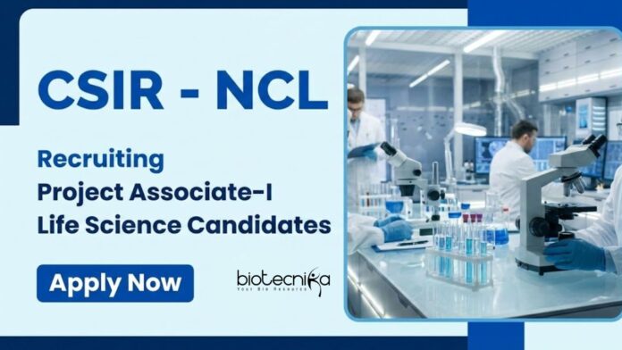 CSIR NCL Apply for Project Associate job under CSIR NCL Recruitment 2025. Excellent Career in Life Science Research with DST-funded Project.