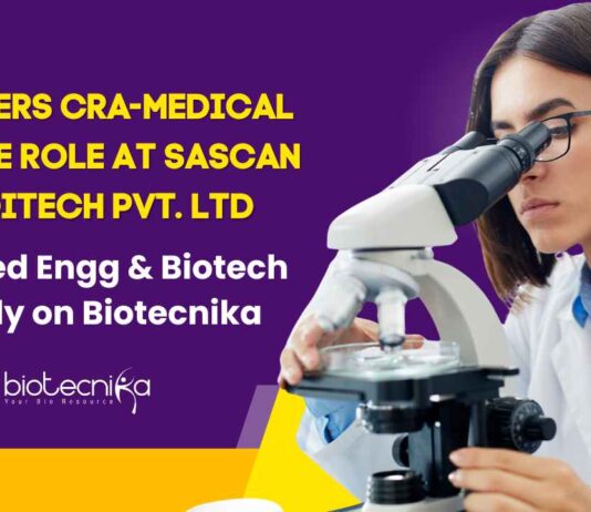 Freshers CRA Job Openings at Sascan Meditech Pvt. Ltd.