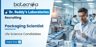 Life science jobs at Dr. Reddy’s Laboratories for Packaging Scientist biomedical sciences jobs