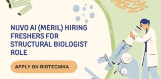 Nuvo AI (Meril) Hiring Freshers For Structural Biologist Role – Apply on Biotecnika Freshers Structural Biologist Job Openings at Nuvo AI (Meril)
