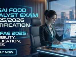 FSSAI Food Analyst Exam 2025/2026 Notification – 11th FAE 2025 Eligibility, Application, Dates Food Analyst Exam 2026 Notification | Food Analyst 2025 | 11th FAE 2025 Notification | FSSAI Food Analyst Exam 2026 | Food Analyst Exam 2025 Notification