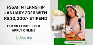 FSSAI Internship January 2026 With Rs 10,000/- Stipend | Check Eligibility & Apply Online FSSAI Internship 2026 January | Govt FSSAI Internship 2026 | Food Tech Internships 2026