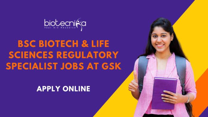 BSc Biotech Jobs Mumbai - GSK Jobs - Regulatory Specialist Jobs BSc Biotech Jobs Mumbai - GSK Jobs - Regulatory Specialist Jobs