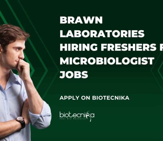 Freshers Microbiologist Job Vacancies at Brawn Laboratories