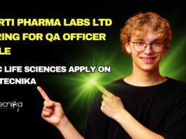 QA Jobs Life Sciences at Aarti Pharma, Apply on Biotecnika