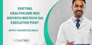 BSc Biotech Biotech QA Executive Post - Apply on Biotecnika