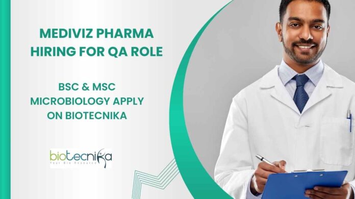 Microbiology QA Job Vacancies at Mediviz Pharma
