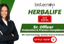 Herbalife hiring Sr. Officer, Production & Process Compliance | Food Technology Jobs Sr Officer Production & Process Compliance Herbalife – food technology jobs and life science jobs