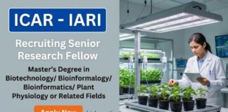 IARI Recruitment for Senior Research Fellow – Life Science Candidates Apply Now Apply for IARI Recruitment. SRF Vacancy for Life Science Graduates Seeking a Research-focused Career in Life Science at ICAR-IARI New Delhi.