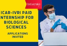 ICAR-IVRI Bengaluru Internships | Biological Sciences Internships | Life Sciences Internships