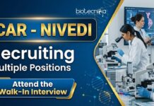 Research Jobs at ICAR-NIVEDI – Attend the Walk-In Interview Research jobs under ICAR NIVEDI Recruitment for Candidates seeking a Career in Life Science. Walk-In Interview for Multiple Posts