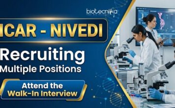 Research Jobs at ICAR-NIVEDI – Attend the Walk-In Interview Research jobs under ICAR NIVEDI Recruitment for Candidates seeking a Career in Life Science. Walk-In Interview for Multiple Posts