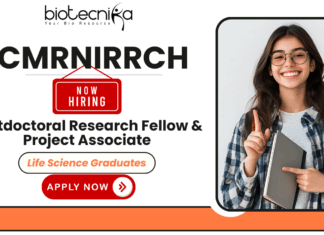 ICMR recruitment biotech jobs for Project Technical Support-III in life science jobs