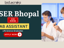 IISER Bhopal Lab Assistant Recruitment 2025 – Research jobs and life science jobs notification