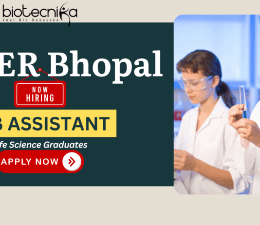 IISER Bhopal Lab Assistant Recruitment 2025 – Research jobs and life science jobs notification