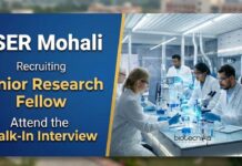 Junior Research Fellow Vacancy at IISER Mohali – Attend the Walk-In Interview Junior Research Fellow Recruitment at IISER Mohali under a DBT-funded project. Apply for Biotech jobs through Walk-In Interview