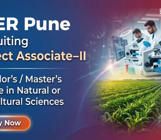 Apply for Project Associate jobs at IISER Pune. Excellent Opportunity for Candidates aiming to build a Strong Career in Life Sciences.
