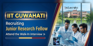 IIT Guwahati Recruitment – Attend the Walk-In Interview for JRF Position Apply for JRF Vacancy at IIT Guwahati through IIT Guwahati Recruitment. Attend Walk-in Interview for Life Science Research project roles.