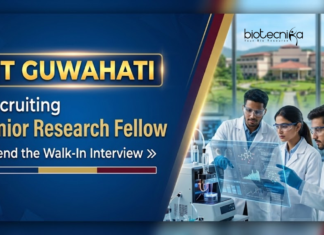 IIT Guwahati Recruitment – Attend the Walk-In Interview for JRF Position Apply for JRF Vacancy at IIT Guwahati through IIT Guwahati Recruitment. Attend Walk-in Interview for Life Science Research project roles.