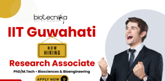 IIT Guwahati Research Associate Jobs | Walk-In Interview for Biosciences Project IIT Guwahati research associate jobs walk-in for life science jobs