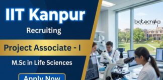 Apply for IIT Kanpur Recruitment for Project Associate Jobs. Build a Strong Life Science Career through Hands-On Research Experience.