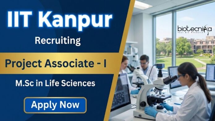 IIT Kanpur Apply for IIT Kanpur Recruitment for Project Associate Jobs. Build a Strong Life Science Career through Hands-On Research Experience.