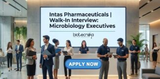 Microbiology Jobs At Intas – Attend the Walk-In Interview Explore Intas Career Opportunities for Executive QC Microbiology roles. Apply for Top Microbiology Jobs with Virtual Walk-In Interviews