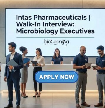 Microbiology Jobs At Intas – Attend the Walk-In Interview Explore Intas Career Opportunities for Executive QC Microbiology roles. Apply for Top Microbiology Jobs with Virtual Walk-In Interviews