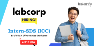 Labcorp hiring for Intern-SDS(ICC) | Life Science Internship Life science internship opportunities for Labcorp career and MSc life sciences jobs