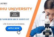 Research Jobs: BHU Recruiting Junior Research Assistant | BTech/BE/ MSc in Life Sciences Can Apply Now | Life Science Jobs