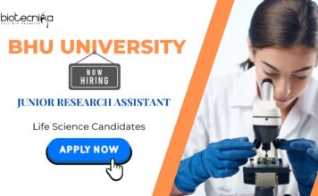 Research Jobs: BHU Recruiting Junior Research Assistant | BTech/BE/ MSc in Life Sciences Can Apply Now | Life Science Jobs