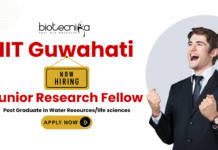 IIT Guwahati junior research fellow jobs recruitment for life science jobs