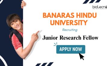 BHU Recruitment: Junior Research Fellow – Life Science Candidates Apply Now BHU Recruitment: Junior Research Fellow Position Available | MSc Biochemistry/ Zoology Candidates Apply Now | JRF Vacancy