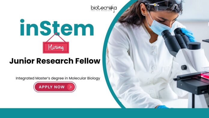 inSTEM Recruitment: Seeking Junior Research Fellow | Molecular Biology Candidates Apply Now | Life Science Research