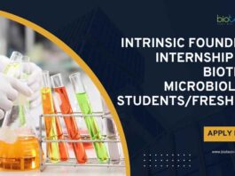 Freshers Internships Microbiology at Intrinsic Foundries