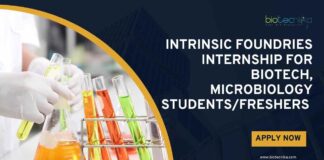 Freshers Internships Microbiology at Intrinsic Foundries