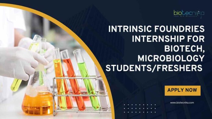 Freshers Internships Microbiology at Intrinsic Foundries