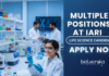 Research Jobs at IARI: Life Science Candidates Attend the Walk-in Interview IARI Recruitment 2025. Life science Research jobs for MSc Candidates in Biotechnology and Related fields. Attend the Walk-in Interview