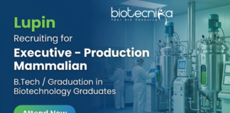 Lupin Executive Job – Production Mammalian | Biotechnology